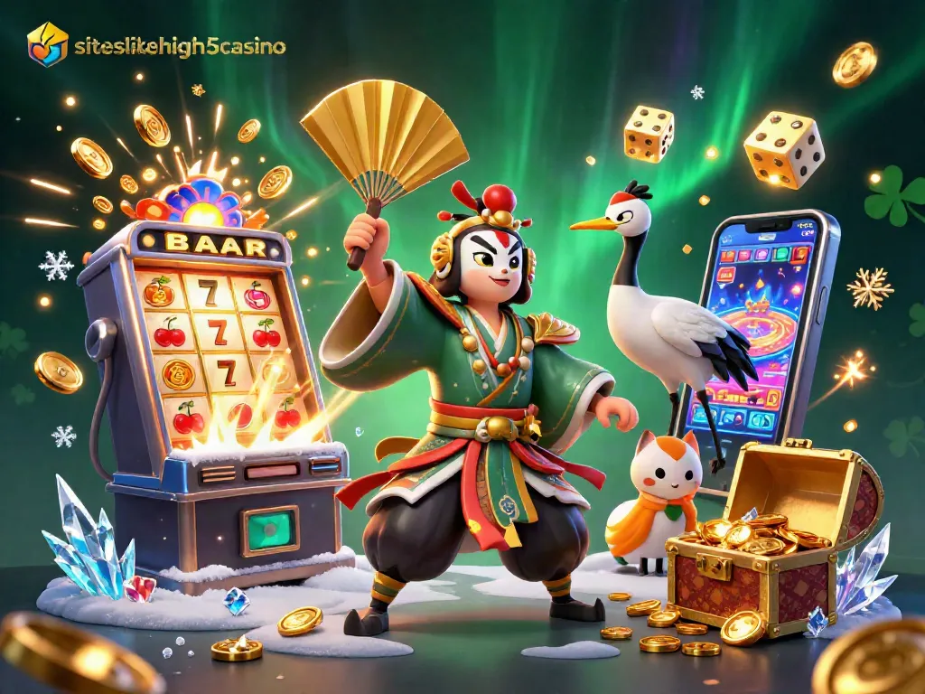 Engage with thrilling slots at siteslikehigh5casino featuring unique characters and vibrant casino elements.