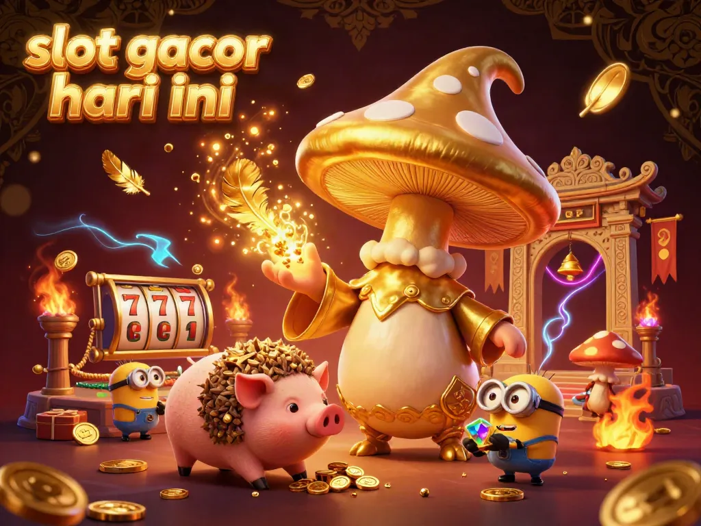 Experience the magic of slot gacor hari ini with enchanting visuals of golden treasures and vibrant casino elements.