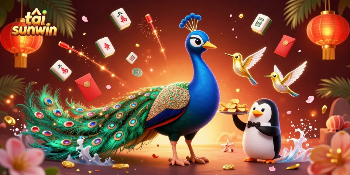 Tải sunwin and enjoy thrilling gaming with an elegant peacock, wholesome penguin, and diamond-winged hummingbird.