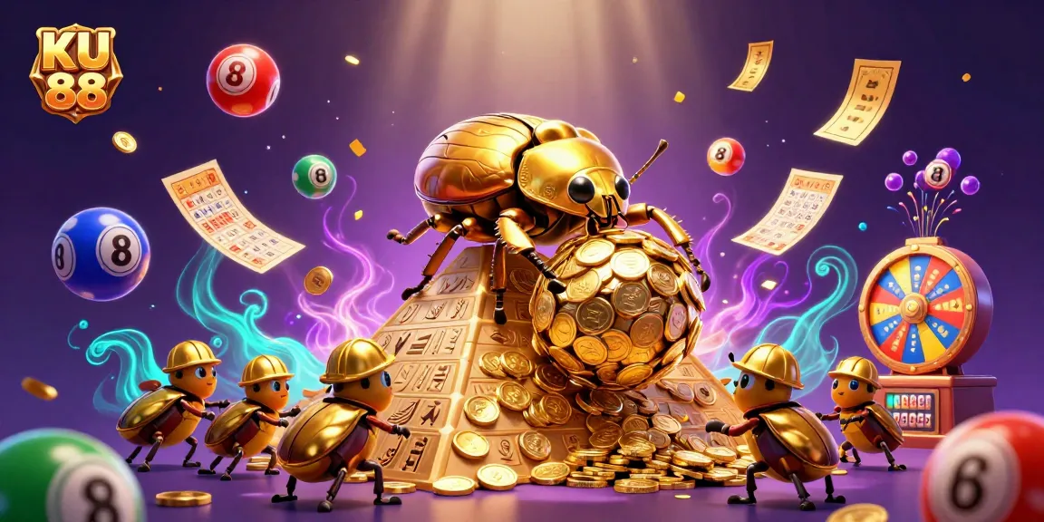 Engage with KU 88’s vibrant gaming scene featuring dynamic lottery elements and golden treasures.