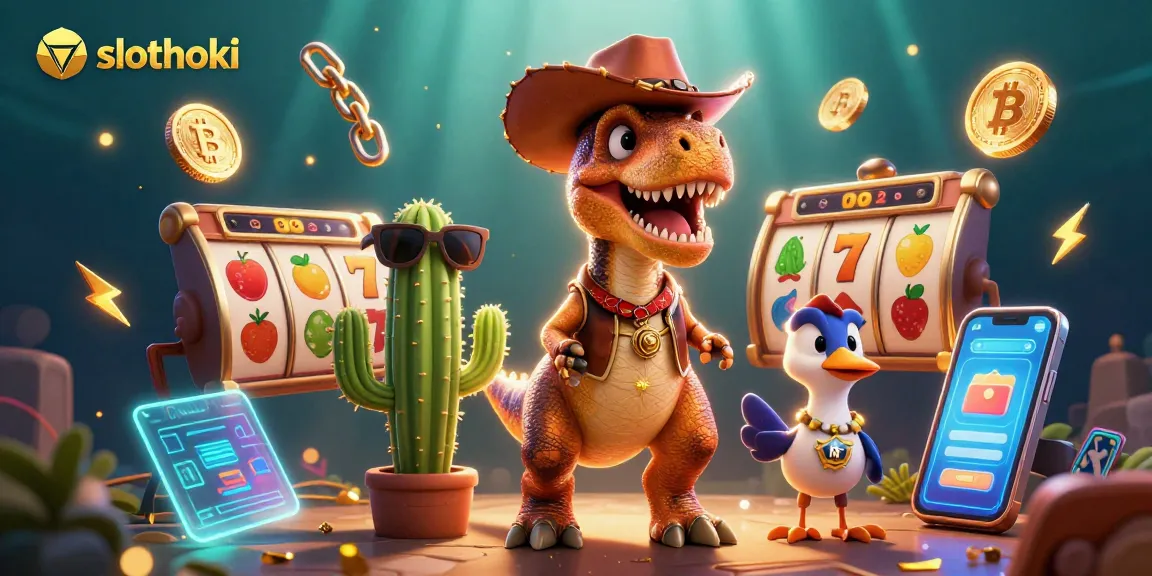 Rasakan serunya bermain di slothoki dengan dinosaur cowboy 3D dan simbol slot yang mendebarkan.