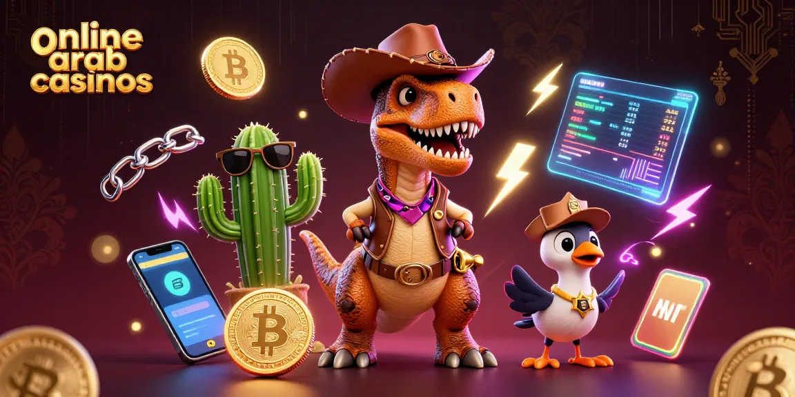 Play at exciting online arab casinos featuring dynamic crypto elements and vibrant characters.