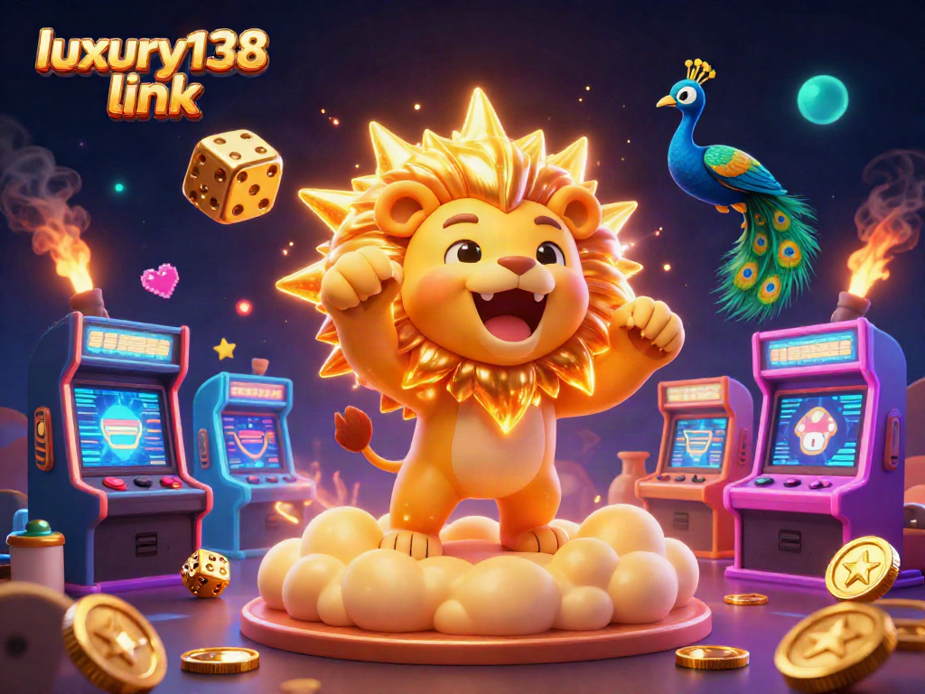 Menangkan permainan slot dengan luxury138 link, simbol keberuntungan dan jackpot besar menyatu dalam ilustrasi penuh warna.