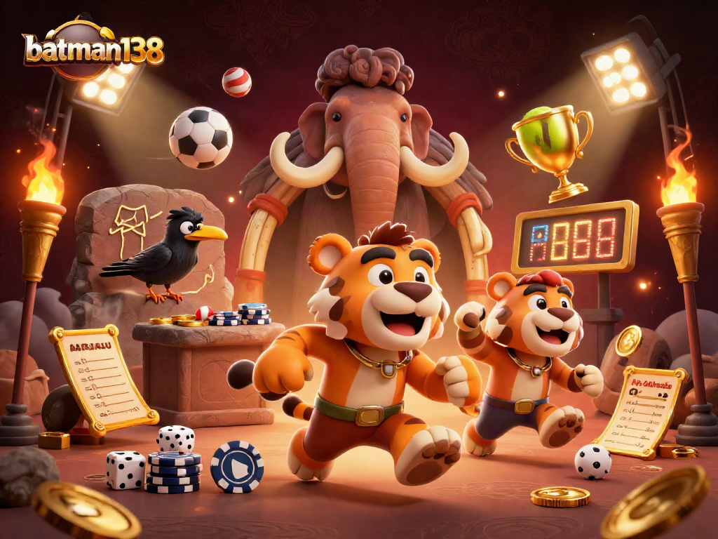 Players win big at batman138's prehistoric casino with lively 3D cavemen and sports elements.