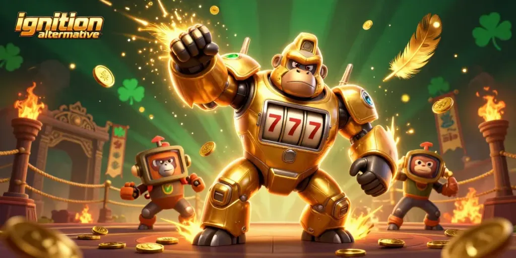 Experience the excitement of ignition alternatives with our dynamic casino-themed 3D illustration.