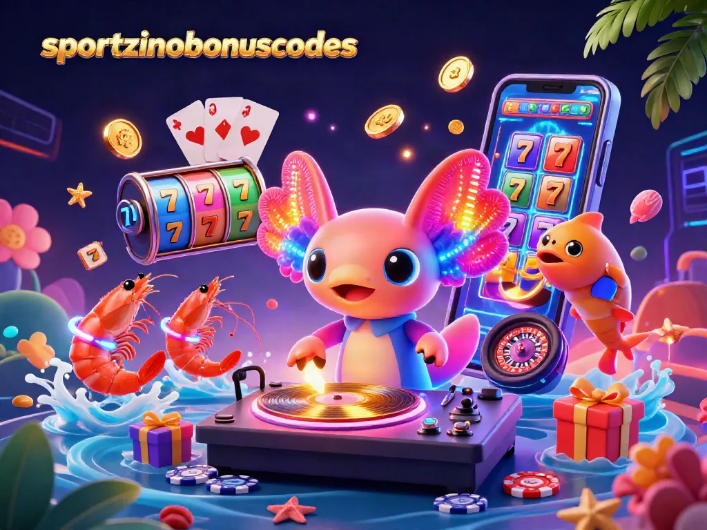 Engage with sportzinobonuscodes while spinning colorful slot reels under a vibrant ocean scene.