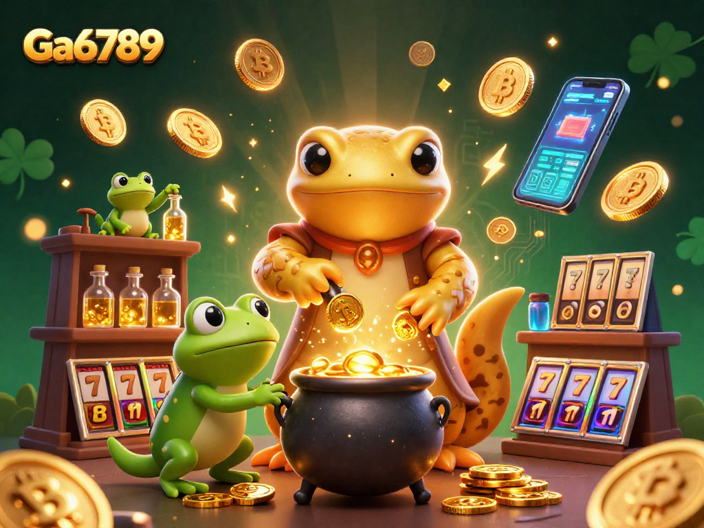 Engage with Ga6789's dynamic slot adventure featuring a golden salamander and crypto treasures.