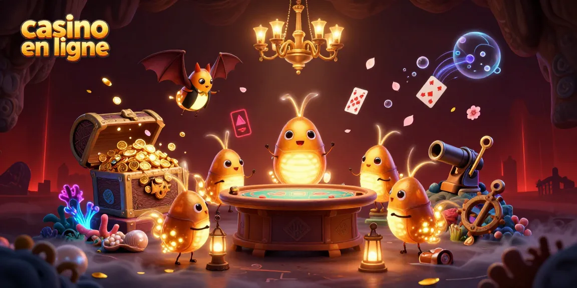 Jouez au casino en ligne avec des fonctionnalités de jeux captivantes, illuminées par des vers luisants.