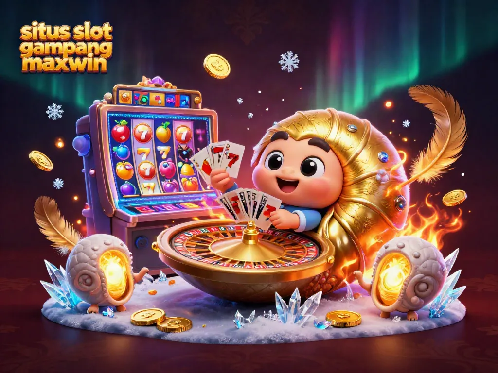 Spin and win big at situs slot gampang maxwin in an enchanting casino scene filled with dazzling treasures.