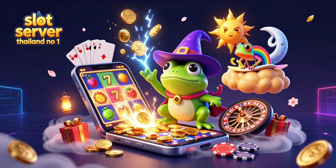 Experience the excitement of slot server thailand no 1 with vibrant characters and slot game visuals in a magical scene.