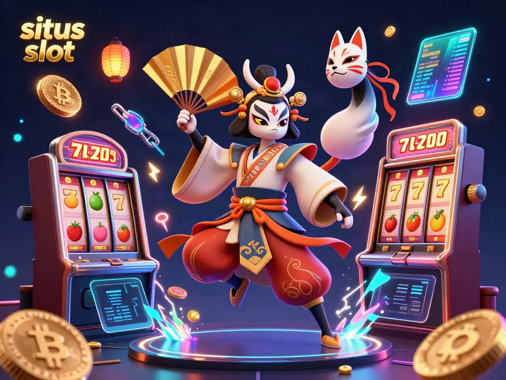 Menangkan permainan di situs slot dengan karakter kasino tradisional dan simbol keberuntungan yang meriah.