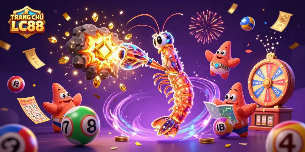 Experience TRANG CHỦ LC88 with vibrant casino elements and colorful lottery dynamics as players engage in thrilling games.