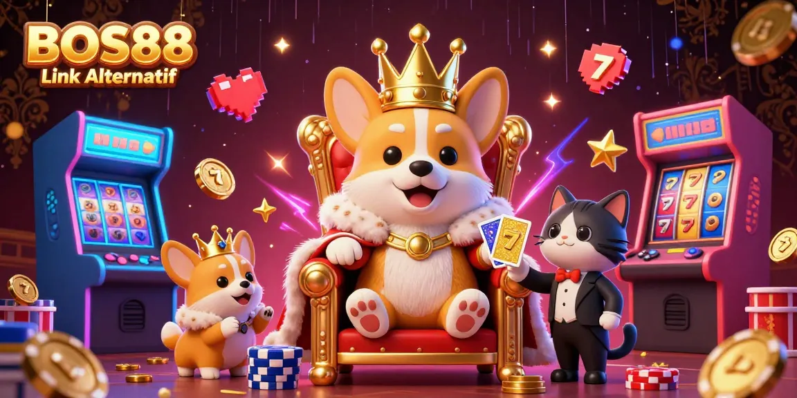 Menangkan pengalaman seru di BOS88 Link Alternatif dengan karakter corgi dan elemen permainan yang menarik.