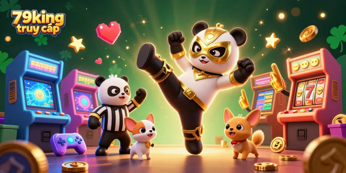 Engage in high-energy action with 79king truy cập, showcasing dynamic characters and vibrant casino elements.